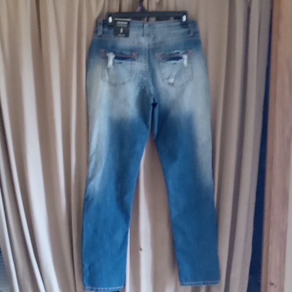 Women's Jeans size 8 nwt distressed fashion skinny  5 pocket - Picture 5 of 14